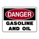 Danger Gasoline And Oil